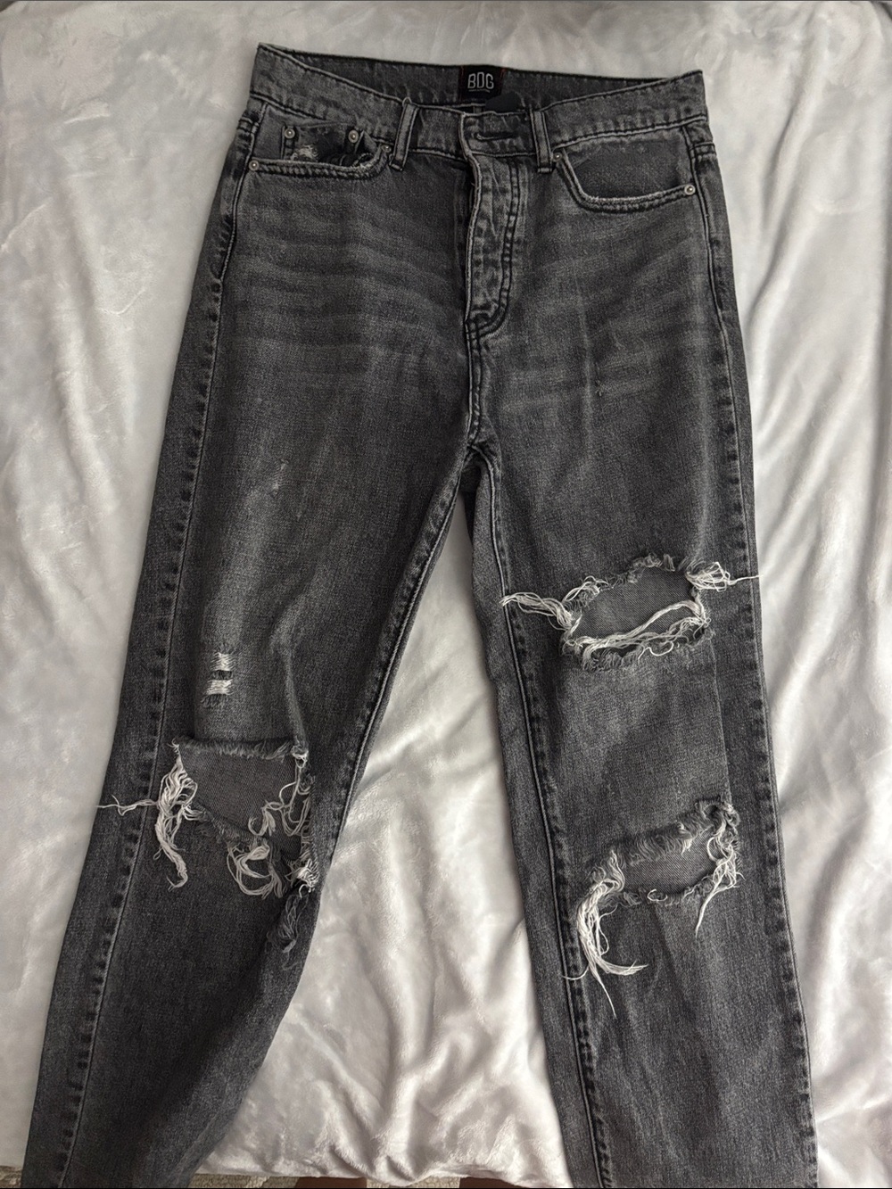 BDG Slim Straight Jeans in Washed Black